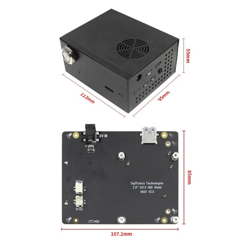 X825 V2.0 2.5Inch Hdd/Ssd Storage Expansion Board+ 4853542229097