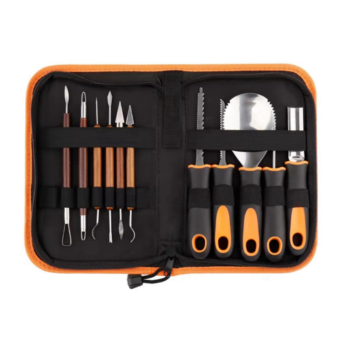 Halloween Kürbis-Schnitz-Set mit Messer – Für Kinder – Adu 1