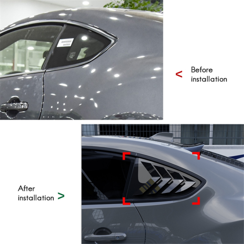 Car Rear Triangular Window Louvers Shutters Blinds 2