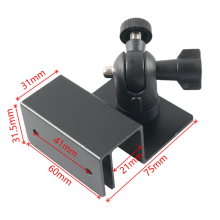 Solar Panel Bracket Black for Car Roof Rain Gutter