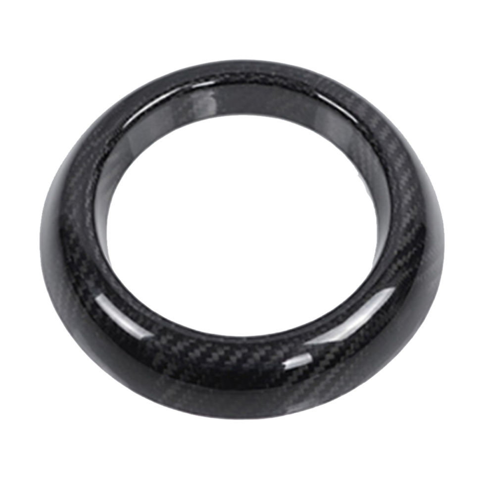 Car Gear Shift Knob Trim Ring Carbon Fiber Frame F 4853542235562