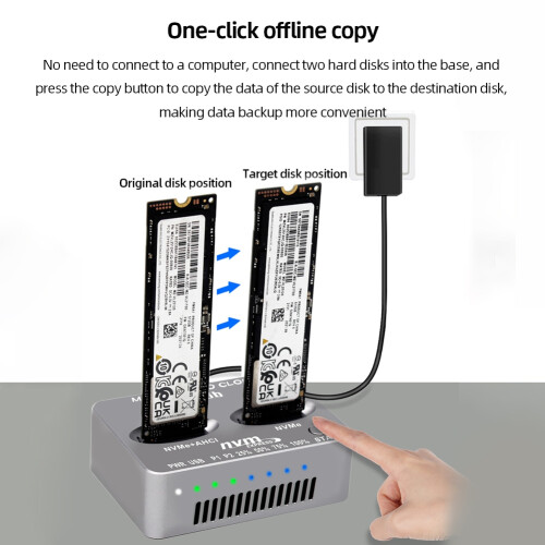Dual-Bay External Hard Disk Box Gen2X 20Gbps M.2 S 2