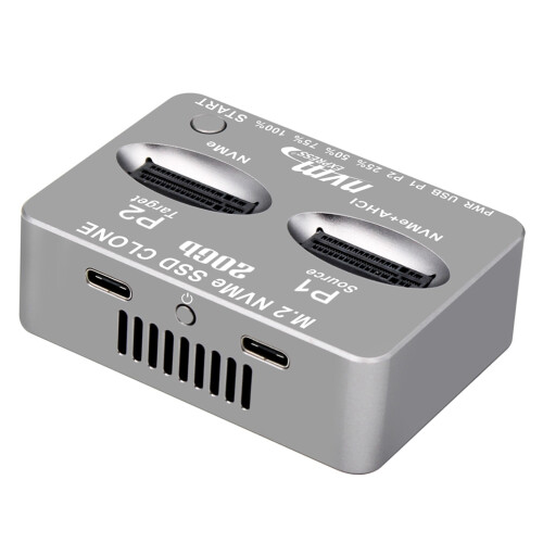 Dual-Bay External Hard Disk Box Gen2X 20Gbps M.2 S 1