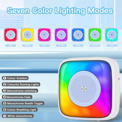 Sticker Printer Print 6 Rolls with 7 Color Lightin 2