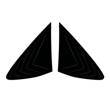 Car Rear Triangular Window Louvers Shutters Blinds