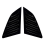 Car Rear Triangular Window Louvers Shutters Blinds 1