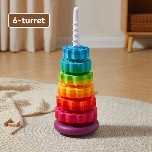 Rainbow Circle Stacker Montessoritoy is Suitable f 2