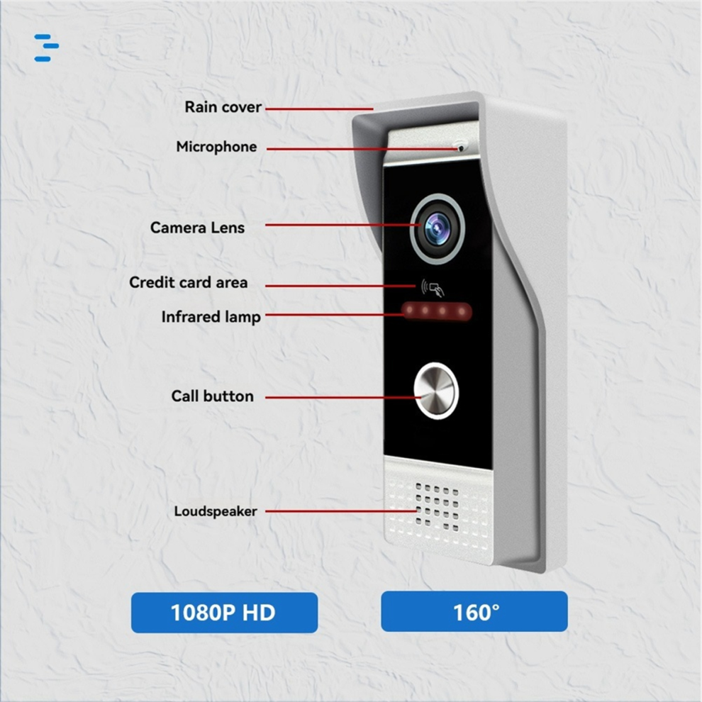Tuya Wifi Video Doorbell Intercom System With 10In 4853542266085