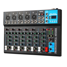 Professional 7-Channel Audio Mixer with USB MP3 Pl