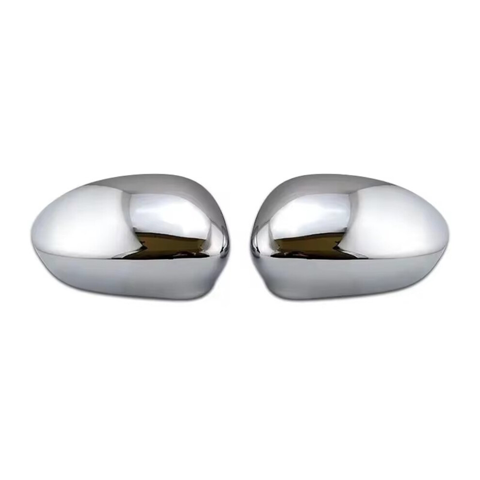 2Pcs Car Door Wing Rearview Mirror Cover Cap Repla Silver 4853593082658