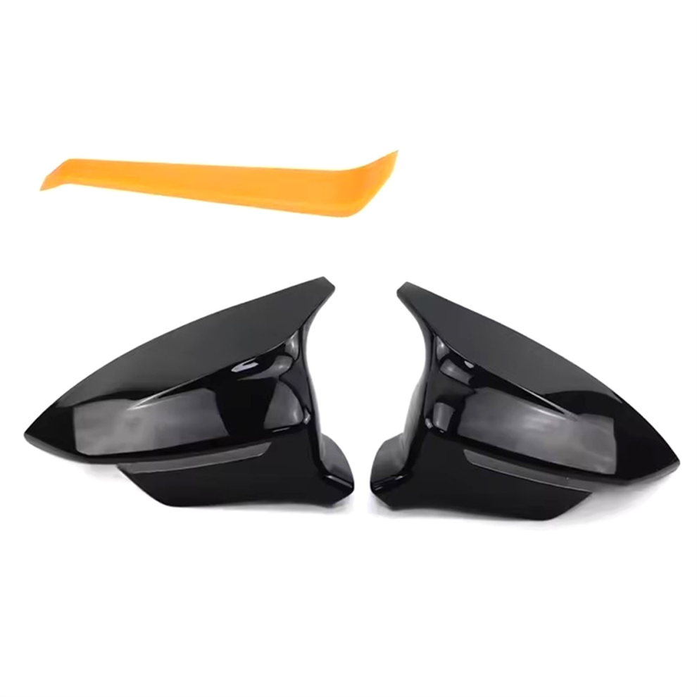 2 Pieces Glossy Rearview Exterior Side Mirro Black 4853593006432