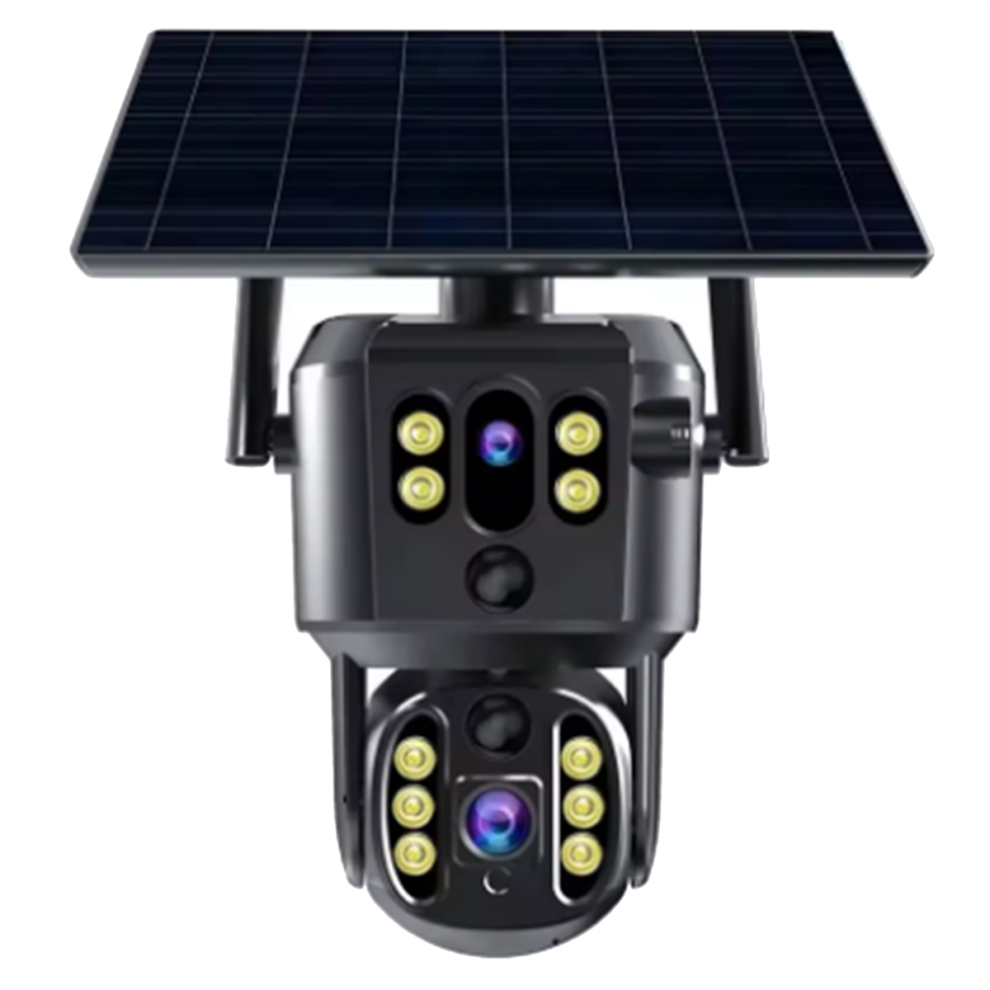 Solar Camera Surveillance Device Dual-Lens 4G Outd 4853593016301