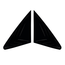 Car Rear Triangular Window Louvers Shutters Blinds