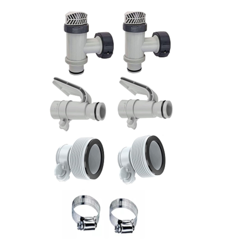 Schlauchadapter Typ B und Poolhalter mit Kolbenventil 1