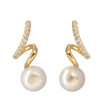 1 Pair Stud Earrings Twisted Rhinestones Jewelry Korean Style Faux Pearls Stud Earrings Jewelry Gifts