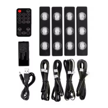4pcs Car Interior LED Multicolor RGB Strip Light D