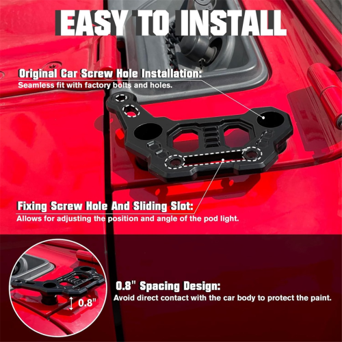 Dual Light Bar Mount Bracket for JL JT 2018-2025 D 2