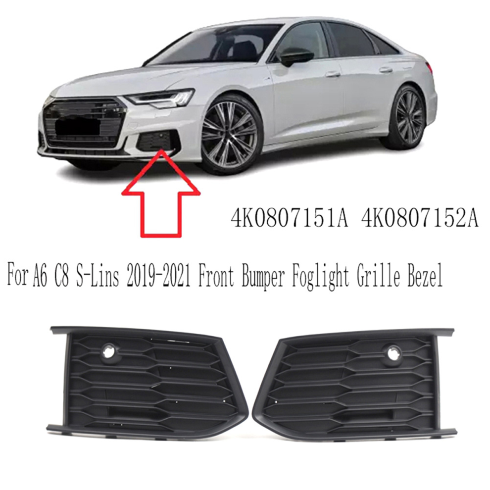 For A6 C8 S-Lins 2019-2023 Front Bumper Foglight G 4853593040146