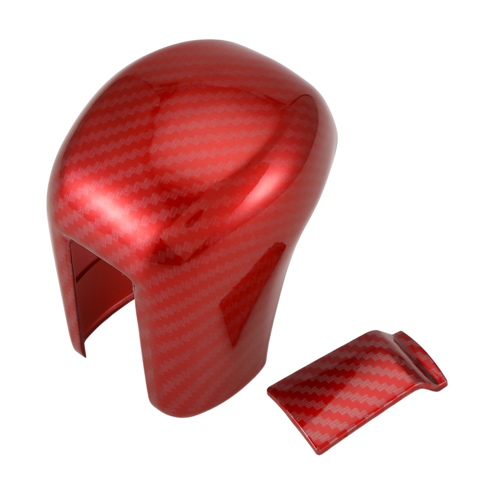 Gear Shifting Knob Cover Abs Carbon Fiber Chan Red 4853593053115