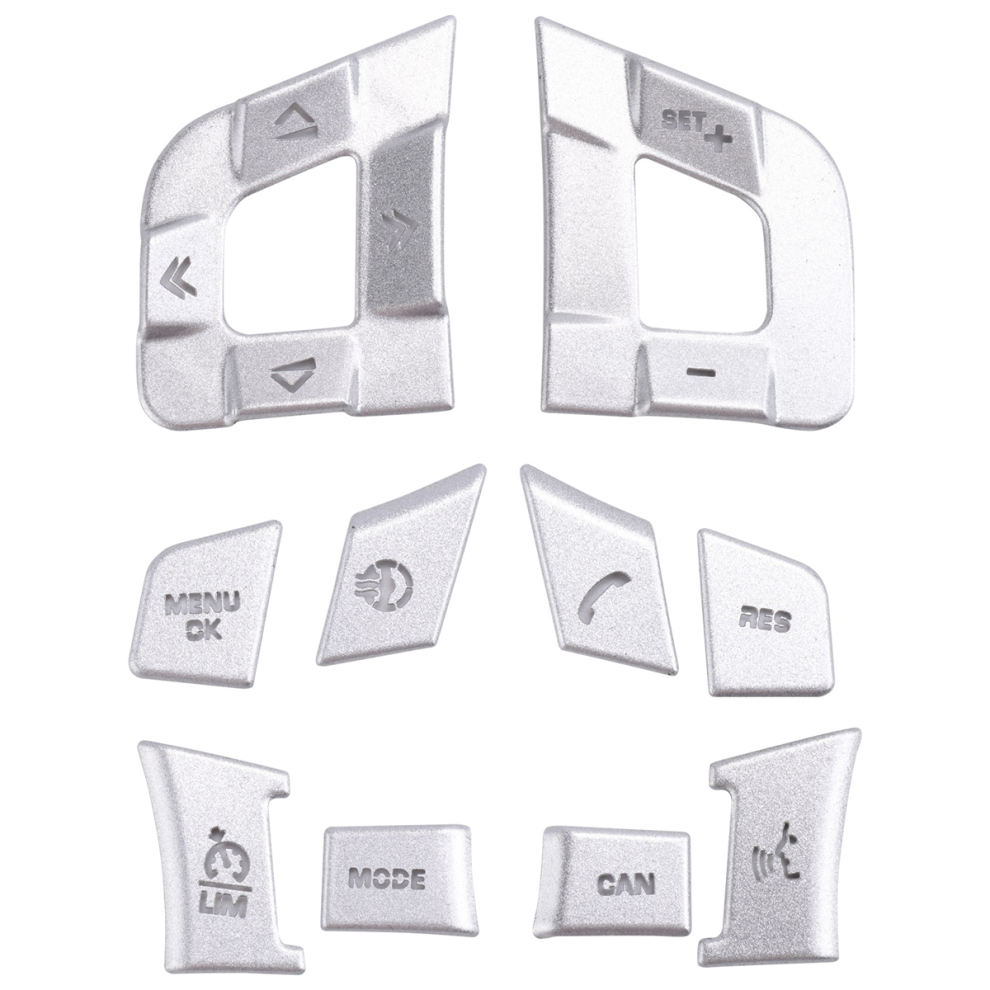 Car Steering Wheel Buttons Sequins Stickers Trim A Silver 4853593062926