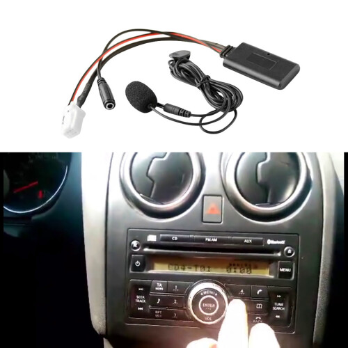 Car Bluetooth 5.0 Aux Input Audio Cable Microphone 2