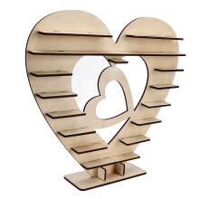 Soporte para chocolate con forma de corazón de boj ecológico 44x39 cm