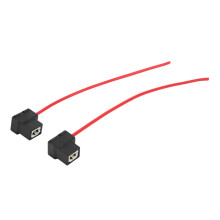 Prise femelle coudée H1, 2 pièces, 12-24V, fil de 1 mm²
