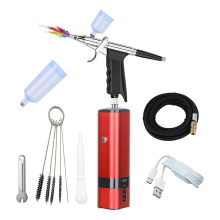 Akumulátorová airbrush sada s kompresorem, spoušť, vysokotlaký vzduch