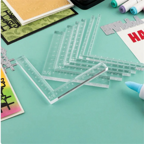 7Pcs/Set Paper Card Corners Helpers Positioning Tools Scrapbooking Acr 2