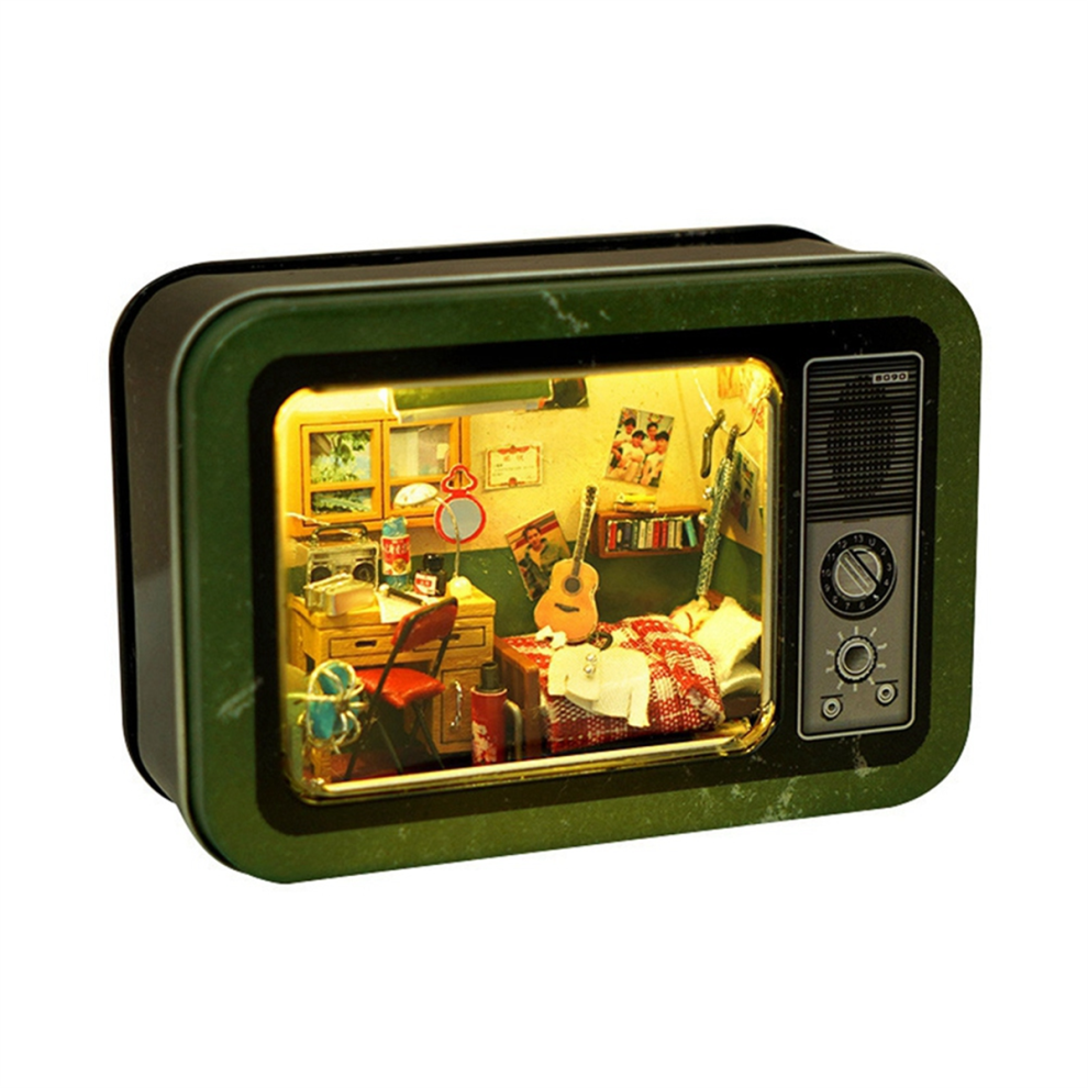 Capanna Fai Da Te Fatta A Mano Scatola Di Latta Modello Di Memoria D'infanzia Giocattoli Per Bambini B