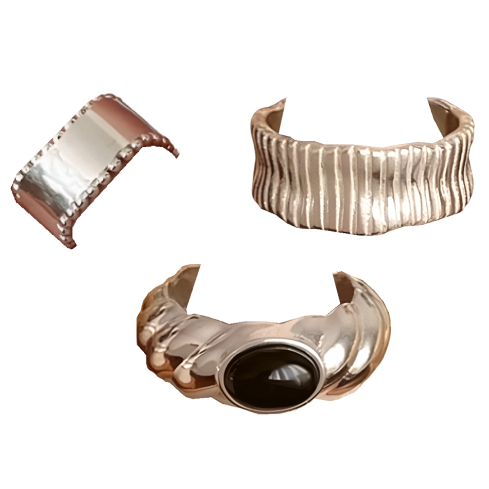 Photos - Ring Open Finger Width Irregular Geometric Silver for Women