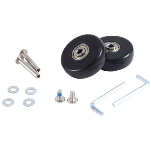 Σετ 2 ανταλλακτικών τροχών βαλίτσας 45x18mm, περιστρεφόμενοι τροχοί PU 2