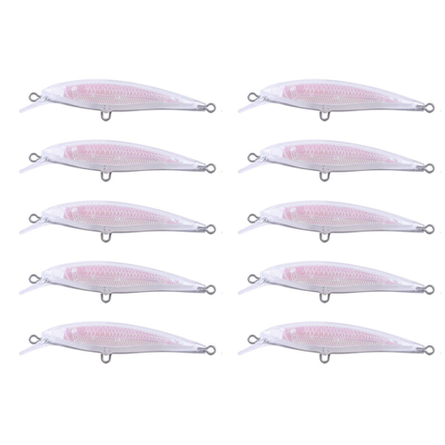 10 Pezzi Di Esche Da Pesca Corpo 5 Cm 2,7 G Esche Rigide Non Verniciate Esche Vuote~p121414275