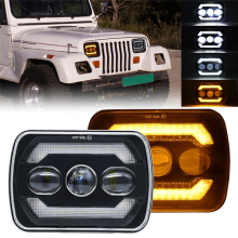Faruri LED 5X7, faruri 7X6 de 180W cu semnalizator galben și alb