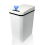 Automatic Touchless Bathroom Trash Can with Lid White Slim Narrow Plas 1