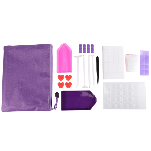 DIY Tools Diamond Dots Accessoires Kit, Diamantborduurdoos met 28 2