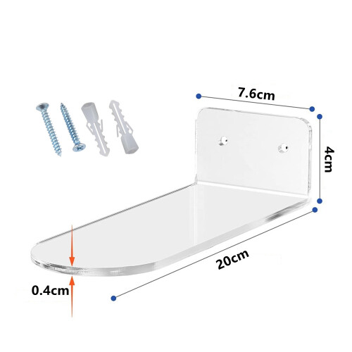 6 Pack Floating Shoe Shelves,Black Acrylic Wall Mounted Display Shelve 2