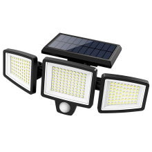 210 luci di sicurezza solari a LED con sensore di movimento remoto da 2500 LM per esterni