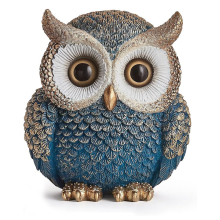Owl Statue Home Decor-Cute Figurine for Bookshelf Table Office Bedroom