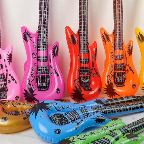 Chitarra gonfiabile, adatta per feste di Natale e regali per bambini 2