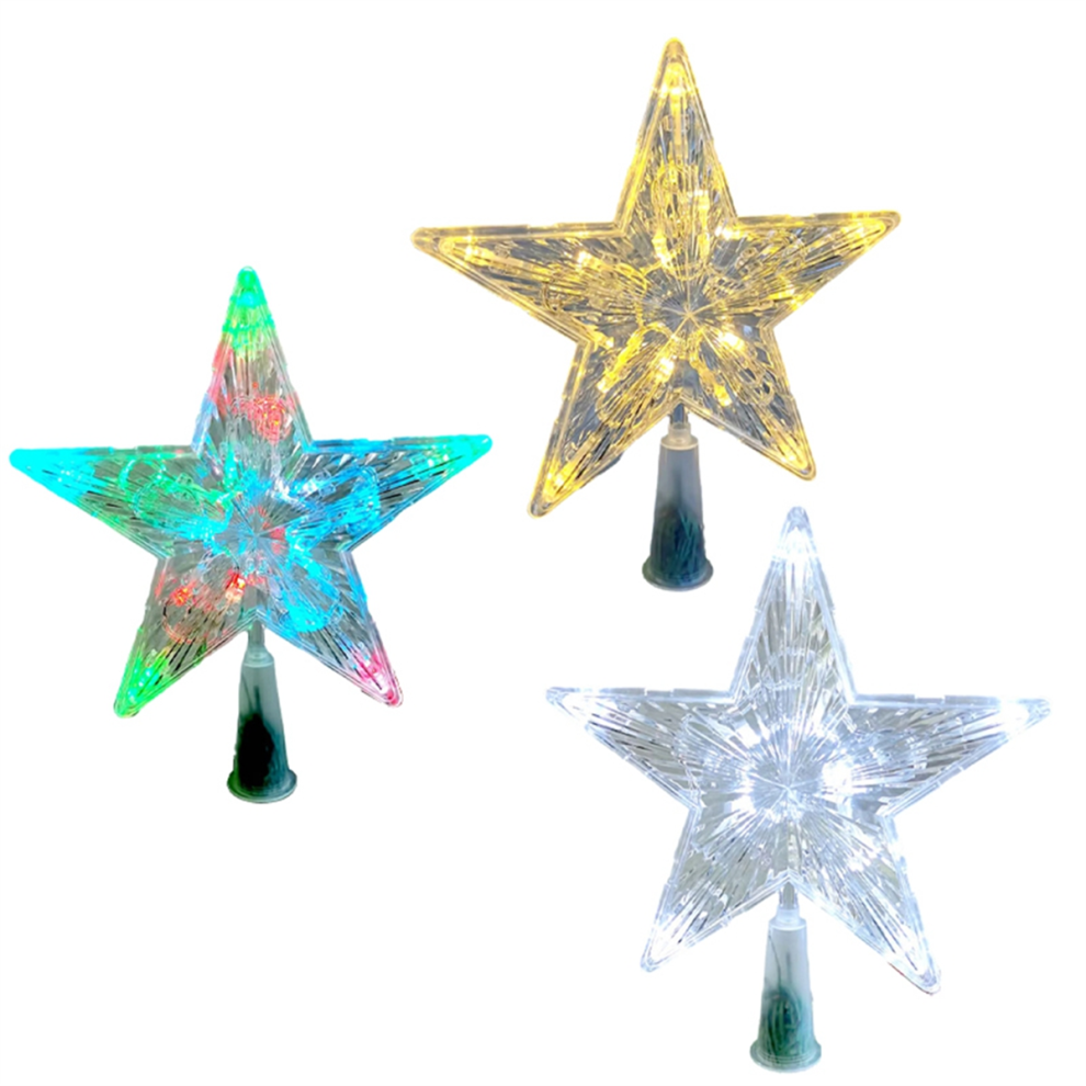 Albero Di Natale A Forma Di Stella A Cinque Punte Trasparente A Led, Decorazioni Per La Casa, W