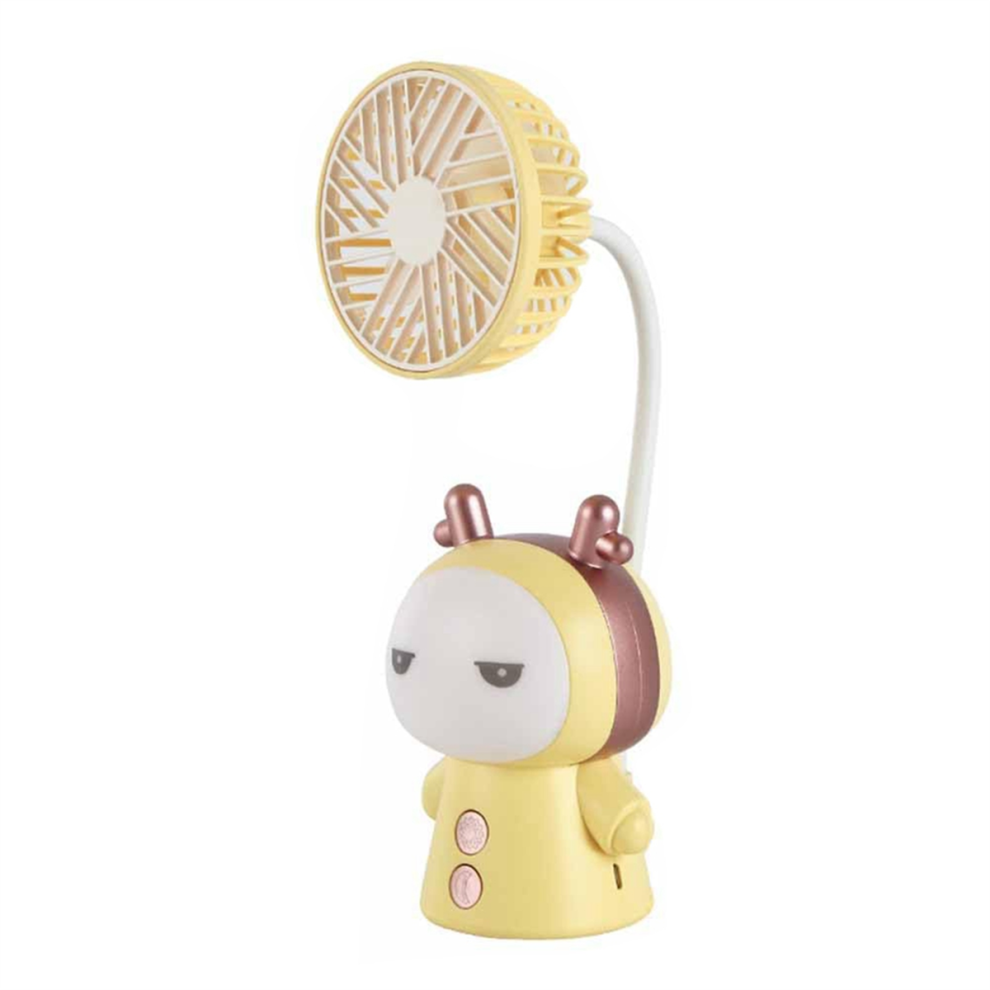 Mini Fan Cartoon Portable With Night Usb Rechargeable Operated F Light 4853961256735