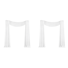 STÜCKE Hochzeit Bogen Drapieren Stoff 29,5 Zoll X 19,6 Ft Weiß Sheer Chiffon