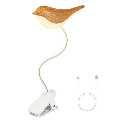 Small Bird Lamp,Dimmable and Cordless Night Light, USB Rechargeable To