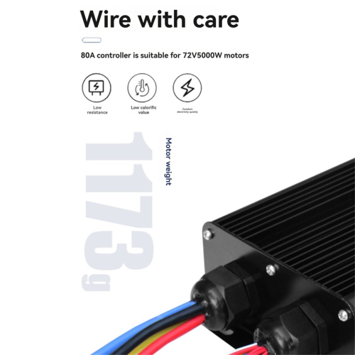 72V 80A 5000W Ebike Controller - High-Performance Square Wave Single-Mode Aluminum Heat-Dissipation for Mountain Bikes 2