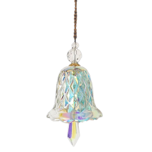 Farbige Kristallglocken-Ornamente, Sonnenfänger, Regenbogenmacher, 2er-Set, Glas