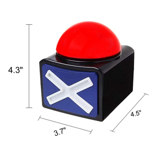 3Pcs Game Answer Buzzer, Buzzer Alarm Sound Play Button with Light Tri 2