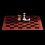 33CM Leather Chessboard Design Portable Board Game Accessory Metal Cor 7