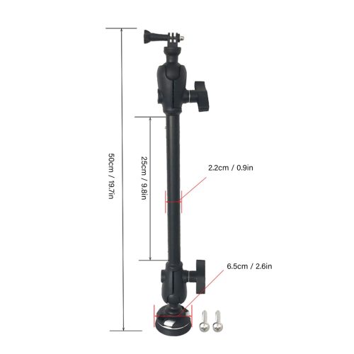 Adjustable Kayak Camera Mount Base Safety Holders with Long Arm Marine 2