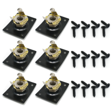 6Pcs Platz Gitarre Eingang Jack, Gitarre Ausgang Jack Platte, Bass Buchse, E